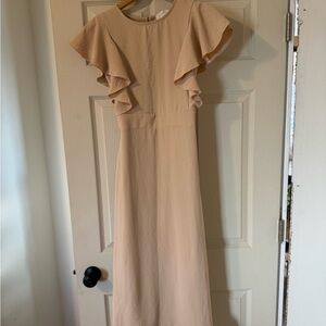 böhme Blush Flutter Sleeve Dress
